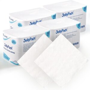 JollyPack 2000 Count White Beverage Napkins - 1-Ply 4.9 x 4.9 Folded Bulk Cocktail Napkins Paper